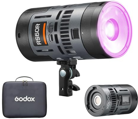 Godox RS60R fullfärg LED-videolampa 60 W CCT 1800K-10000K inbyggt stöd för applikationskontroll, RDM DMX CRI 95+