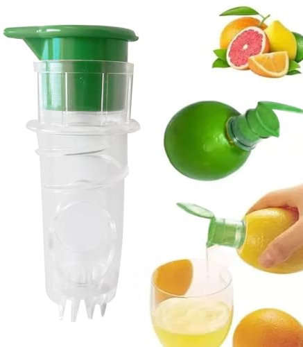 Lem On Squeeze, exprimidor de frutas, herramienta exprimidora de cítricos, filtro integrado, extracción de sin esfuerzo, color transparente, para naranja, limón, granada, hogar, bar, cocina