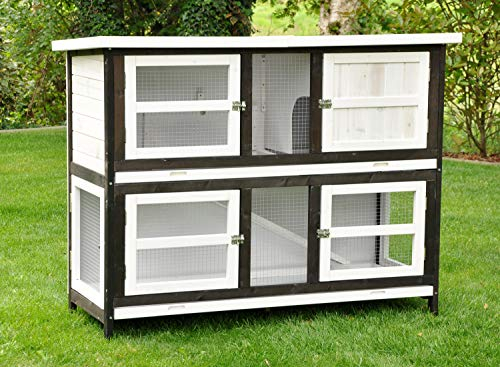 nanook System-Hasenstall Hasenstall Kaninchenstall XXL Meerschweinchenstall Frederik erweiterbar draußen wetterfest 120 x 50 x 104 cm