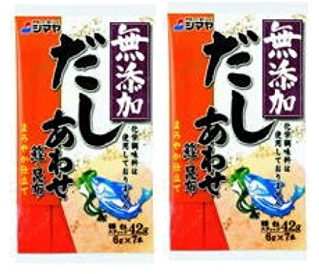 Awase Dashi Pulver (Bonito und Kelp Suppenstock) (Anleitung auf der Rückseite), 42 g (2 Stück)