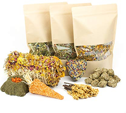 Mr. Crumble Dried Pet Food Maxi Struktur-Futter-Set getreidefrei für Kaninchen mit Futter und Leckerlies