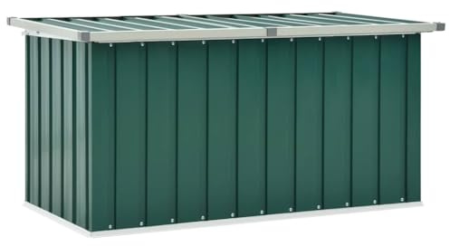 vidaXL Caja de Almacenaje para Jardín, Baúl para Cojines Almohadas Mantas, Cofre de Herramientas, Caja para Porche Patio Terraza, Verde