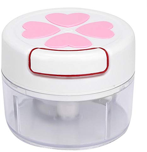 Hachoir manuel, puissant mélangeur à légumes à main pour hacher les fruits, compact, hachoir à main, légumes, noix, oignons, salsa, salade de chou, salade(Rose)