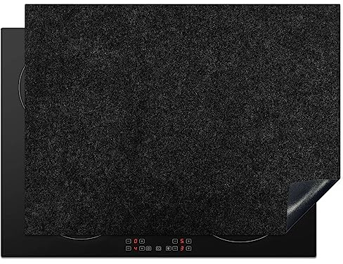 KitchenYeah© Cubre Vitrocerámica - Protector Vitroceramica Induccion 70x52 cm - Tapa Vitroceramica - Protector de Vitroceramica Negro - Granito - Diseño - Piedra