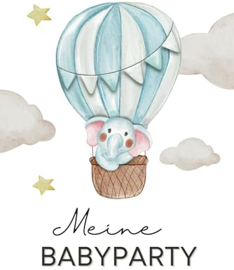 Babyparty Gästebuch - Meine Babyparty: Babyparty Deko Junge & Mädchen I Babyshower Gästebuch I Spiele zur Babyparty I Geschenk zur Babyparty