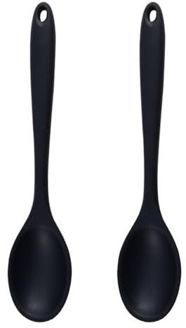 Confezione Da 2 Cucchiai Da Cucina, Cucchiai In Silicone Con Manico Lungo, Cucchiai In Silicone Resistenti Al Calore, Cucchiai Per Mescolare, Accessori Da Cucina, Accessori Da Forno