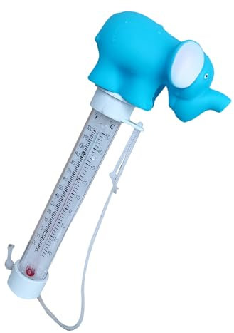Swimming Pool Thermometer Floating, Easy To Read, Novelty Water Temperature Thermometer, Large Water Temperature Gauge With String, For All Outdoor & Indoor Swimming Pools