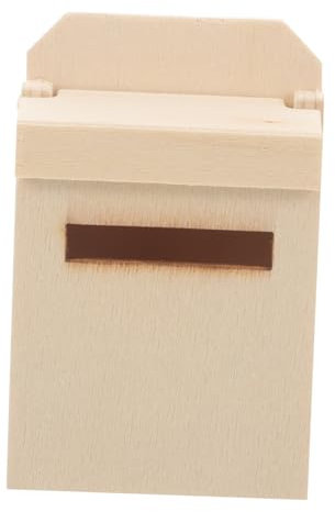 HONMEET Mini House Mailbox Lovely Retro Dollhouse Furniture Model for House Decoration Sturdy Build Flip-up Design for Boy Girl Miniature Mailbox Accessory