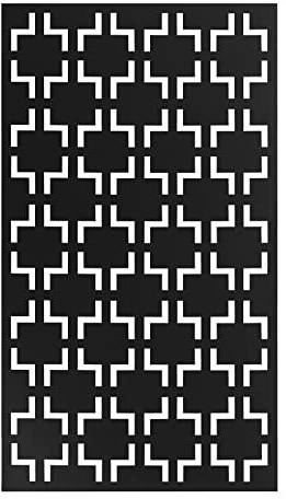 Pannello decorativo per la privacy, paravento per interni ed esterni, parete, 60 x 117 cm, divisorio cavo in metallo, per terrazze decorative (1, modello B)