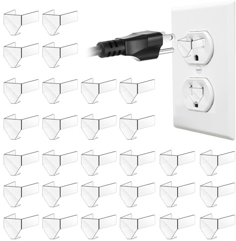 AOZUO 30Pcs Loose Outlet Fix Plugs for 3 Prong, Insert Snug Plug Plastic Socket Outlet Tightener Safety Secure Connection without Easily Fall Out for Cut Electricity Compatible with Most Loose Outlets