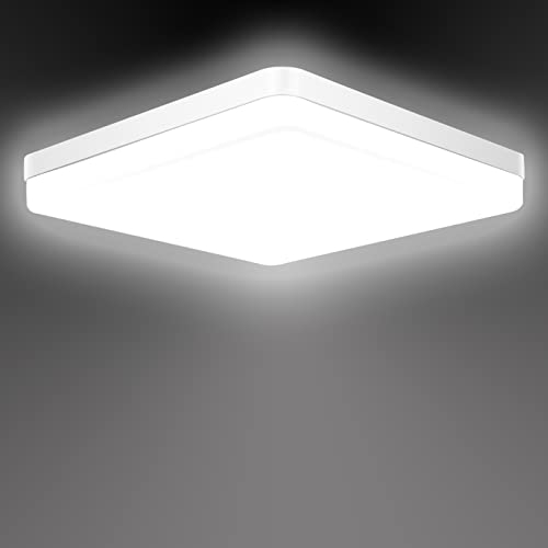 Ouyulong Plafonnier 36W Carré 4350LM - LED Cuisine Blanc Froid 6500K - Pour Chambre, Salle De Bain, Couloir, Balcon, Garage, Bureau