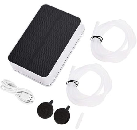 Aviviva Oxygénateur étanche oxygénateur Solaire oxygénateur aérateur Pompe à air oxygène pour Piscine extérieure Bassin Bassin Aérateur d'aquarium