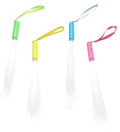 4pcs Led Glow Sticks Fiber Optic Wands for Parties Concerts Events Fun Cheering Props Safe Design