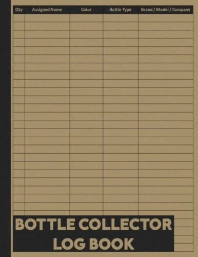 Bottle Collector Log Book: Inventory List for Record Keeping and Tracking of Old Bottles, Historical and Rare Bottles Record Book, Old Bottles Collection Inventory Tracker