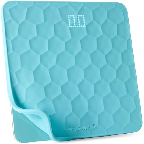 Greater Goods Colorful Designer Bathroom Scale: Non-Slip Silicone Cover, Hidden LED Display, Spot-On Precision, 400 lb Capacity