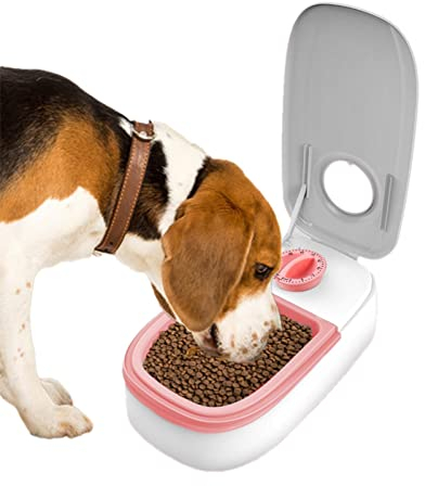 Nupaque Cat Food Dispenser - Automatic Dog Feeder,Dog Feeding Station Water Dispenser With Programmable Timer for Wet Or Dry Food