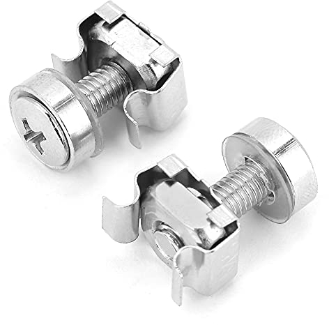 Tuerca Cautiva 20 Piezas, Kit Surtido Tornillos Tuercas Enjauladas M5 M6 para Montaje Estantes Servidor Gabinete Red 16 20 (M5 * 20)