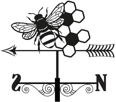 Metal Bee Silhouette Weathervane