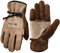 WZQH Guanti da Lavoro in Pelle da Uomo o Donna. Utilizzati per Giardinaggio, Saldatura, Costruzione, Motoseghe, Fattorie, Ranch, ecc. Pelle Bovina, Fodera in Cotone, Pratico. Caffè - Grigio 2XL