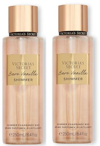 Victoria's Secret Body Mist Bare Vanilla Shimmer 250 ml (Bare Vanilla Shimmer, 2 Stück)