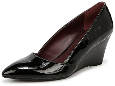 Franco Sarto Womens Frankie, Black Croco Patent, 8.5 Wide
