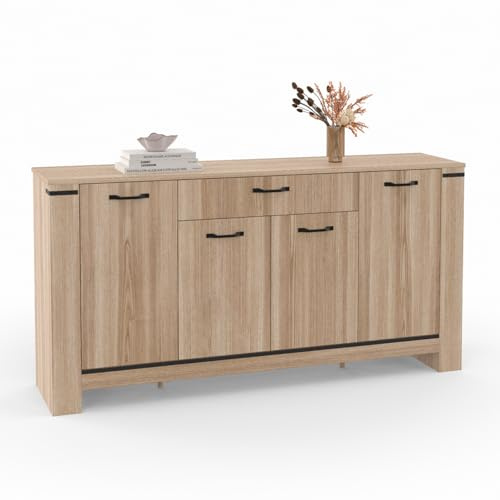 IDMarket - Buffet 160 m Idaho 4 Portes avec tiroir Design Contemporain