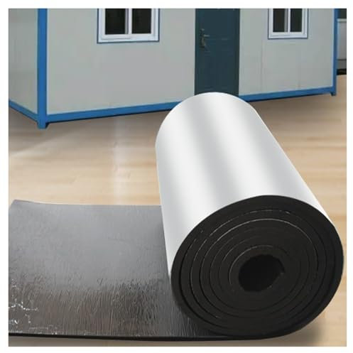 Rouleau d'isolation phonique autocollant en aluminium de 20 mm - 10 m² - Pour toit, sol, mur, camping-car, radiateur