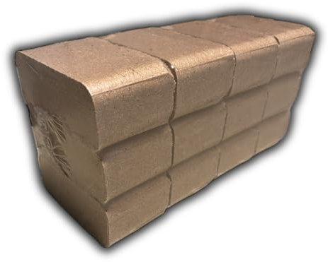 12 RUF Briquettes 10kg Heat Bricks - Sustainable Compressed Wood Eco Friendly Blocks - For Stoves Log Fire Stove Wood Burners Fireplaces BBQ Firepits Grills - Easy to Store
