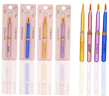 PACKOVE 3 Piezas juego de brochas de maquillaje pincel de maquillaje de labios utensilio para aplicar Aplicador y cepillar cepillo de cepillo para labios Metal Color Aleatorio