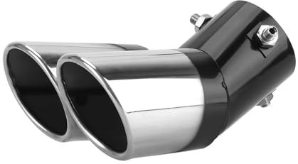 Tubo Scarico Dell'auto PER Terminale Di Scarico Per Auto, Marmitta, Decorazione Per Auto, Tubo Di Scarico Cromato Universale, Curvo, Doppia Uscita, Stile Auto Tubo Scarico Auto