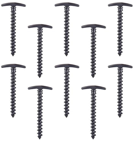 TOYZFRIENDY Juego de 10 Estacas de Nylon de Alta Resistencia para Tienda de Campaña, Clavos para Exteriores, Duraderas, Resistentes Oxidación y Flexión para Senderismo y Camping