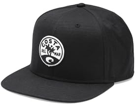 Costa Del Mar Mens Isla Flat Brim Snapback Cap, Black, One Size US