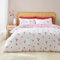 Catherine Lansfield Seersucker Bettwäsche-Set für Doppelbett, Herzmotiv, mit Kissenbezügen, Weiß/Rot