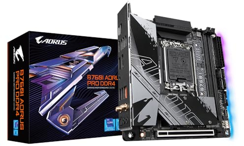Gigabyte B760I AORUS PRO DDR4 Motherboard - Supports Intel Core 14th Gen CPUs, 8+1+1 Phases Digital VRM, up to 5333MHz DDR4 (OC), 2xPCIe 4.0 M.2, Wi-Fi 6, 2.5GbE LAN, USB 3.2 Gen 2