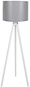 Lámpara de pie con Estructura de MDF color Gris Blanco