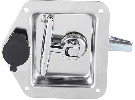 Stainless Steel T-Handle Door Latch Lock With Gasket and Key for RV Truck Trailer Tool Box