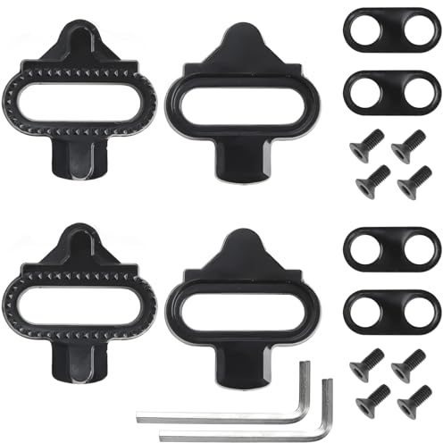 SPD Compatible Bike Pedal Cleats, Fahrrad Cleats Set, SPD Cleat Kompatibel mit SPD SM-SH51, Pedalplatten Fahrradzubehör Set, Bike Fahrrad Schuhplattenset, für Herren & Damen Mountainbike Schuhe