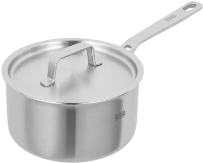 Kuhn Rikon kulinarisk kastrull, 1,7 l/16 cm ugnssäker rostfritt stål panna. Diskmaskinssäker matlagningsgryta med lock i rostfritt stål. Kastruller för induktionshällar – Kuhn Rikon köksredskap