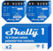 Shelly 1 Gen3-2 Pack | WLAN Smart-Schalter-Relais mit Potentialfreie Kontakte | Lichtschalter | Hausautomation | Kompatibel mit Alexa & Google Home | iOS Android App | Kein Hub erforderlich
