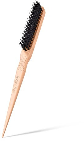 mdlondon BRUSH Tease, Backcombing Brush for Root Lift, Soft Bristle Hair Brush with Non-Slip Grip, Slick Back Hair Brush, Smoothing & Teasing Brush - Genuine mdlondon Hairbrushes for Women & Men