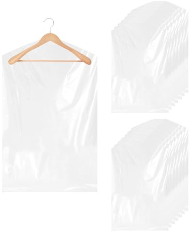 15 Pezzi Sacchetti Porta Abiti in Plastica,Buste Trasparenti per Vestiti,Copri Abiti Anti Polvere,Sacchetti Porta Abiti Trasparenti,Copri Abiti da Armadio,per Abiti,Abiti,Camicie,Giacche(60 * 100cm)