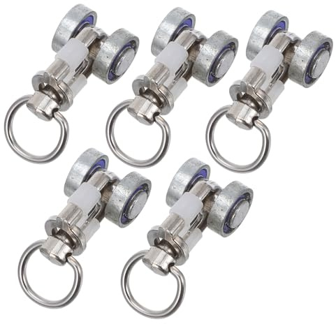 FIXOSHEE Rueda Corrediza Para Cortina Metálica 5 Piezas Poleas Robustas Para Riel De Cortina En Accesorios Hogar