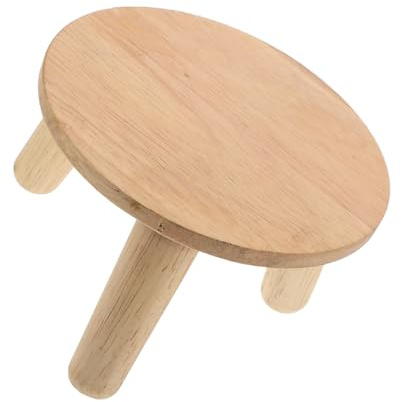 Sewroro Supporto per Piante in Legno Massello Rotondo Basso Base Stabile per Vasi Sgabello Decorativo da Interno ed Esterno per Soggiorno e Balcone Elegante Piedistallo per Fioriere
