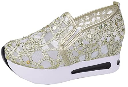 Zapatos Tradicionales Mujer Plana Encaje Dirndl Boda Malla Transpirable Gimnasia Elegantes Cómodos Oktoberfest Outdoor Tela, dorado, 39 EU