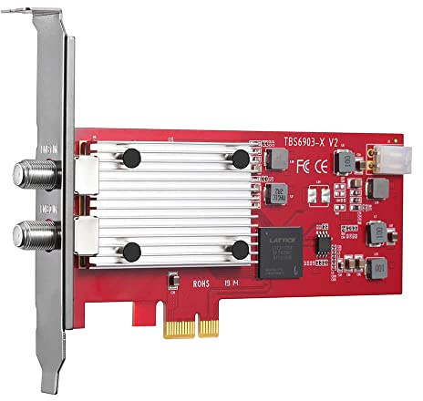 TBS6903X DVB-S2 S2X Professional Dual Tuner PCI Express Digital Satellite TV Card for Receive Special Broadcasted with ACM, VCM, Multi Input Stream, 16APSK,32APSK and Generic Mode