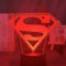 3D Illusion Nachtlicht Wunder Superman Logo Illusion Light Kinderzimmer Dekoration Farbwechsel Licht Geburtstag Geburtstagsgeschenk-16 Farben mit Fernbedienung