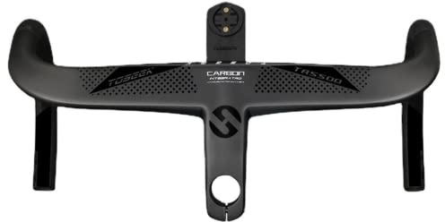 Manillar de bicicleta de carreras integrado de 28,6 mm, manillar de carbono de 360/380/400/420/440 mm con soporte para ordenador de bicicleta, partes de bicicleta de 80/90/100/110/120 mm