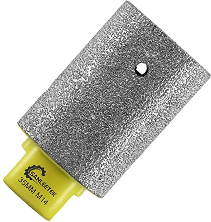 Fresa de Diamante 35mm Broca Azulejos para Agrandar y Forma a Agujeros Existentes en Porcelánico Cerámica Mármol Granito Piedra Artificial M14 Rosca SANLEETEK