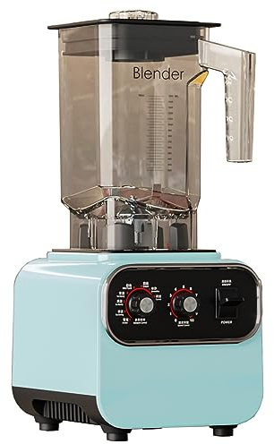 Licuadora comercial - Licuadora de mostrador 2L 1600 Watts - Licuadora profesional de alto rendimiento y alta potencia y procesador de alimentos for batidos (Color : Blue, Size : 110V)