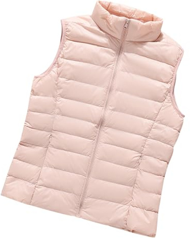 Doudoune Legere sans Manches Femme Gilet Duvet Femme Veste Doudoune Légère Fine sans Manche Femme Gilet Matelassé sans Manches Femme Blouson Rembourré Manteau sans Manche Femme Sleeveless Vest Women